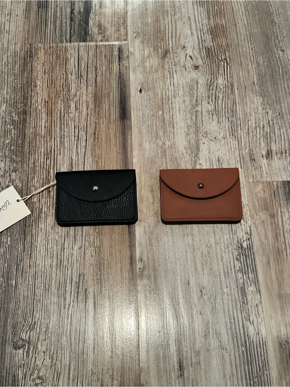Universal Thread Black and Brown Leather Card Wallets